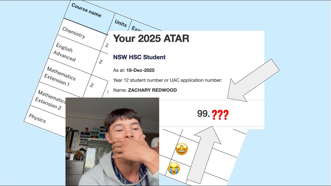 BEST 2025 NSW HSC 99+ ATAR REACTION VIDEO 