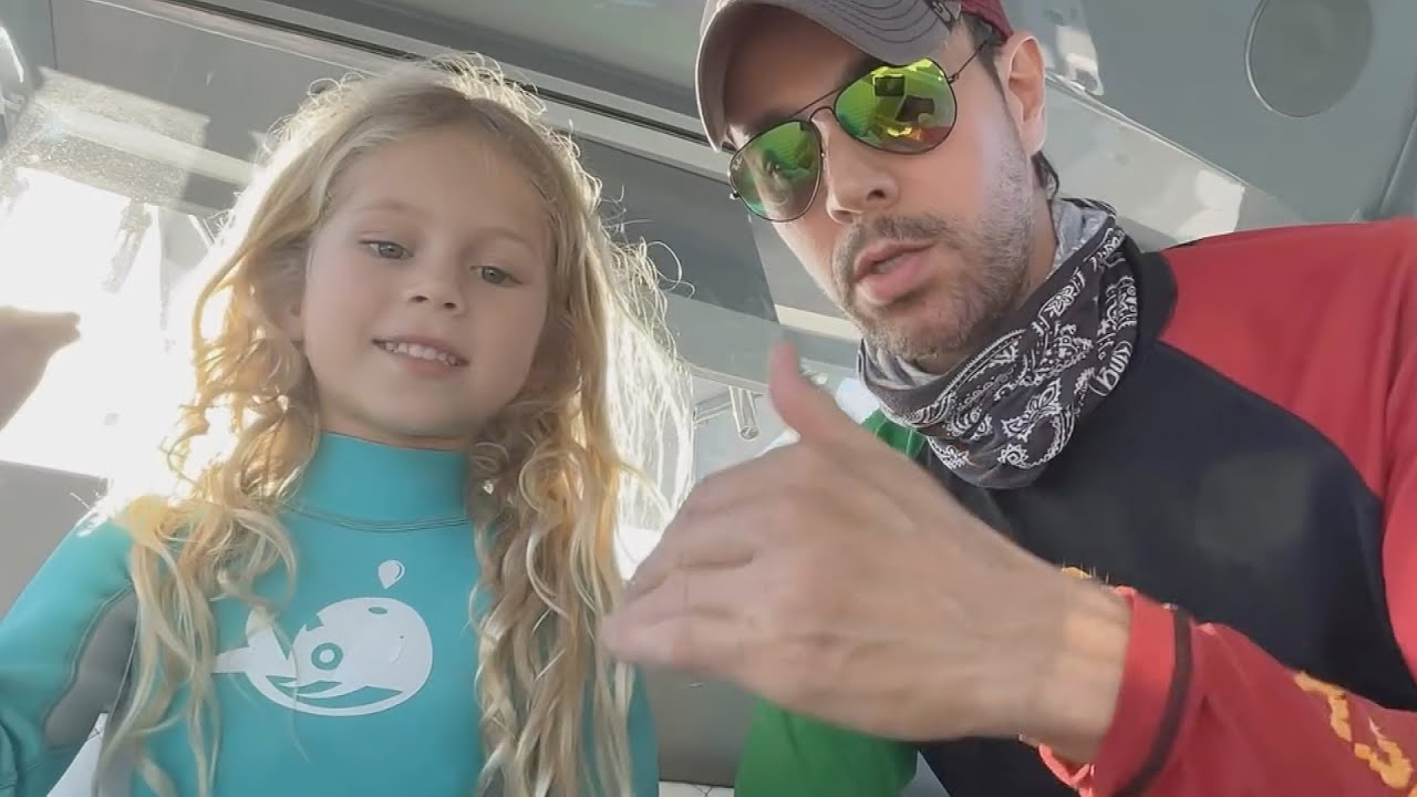 Enrique Iglesias Gets HYPED With 5-Year-Old Daughter Mary