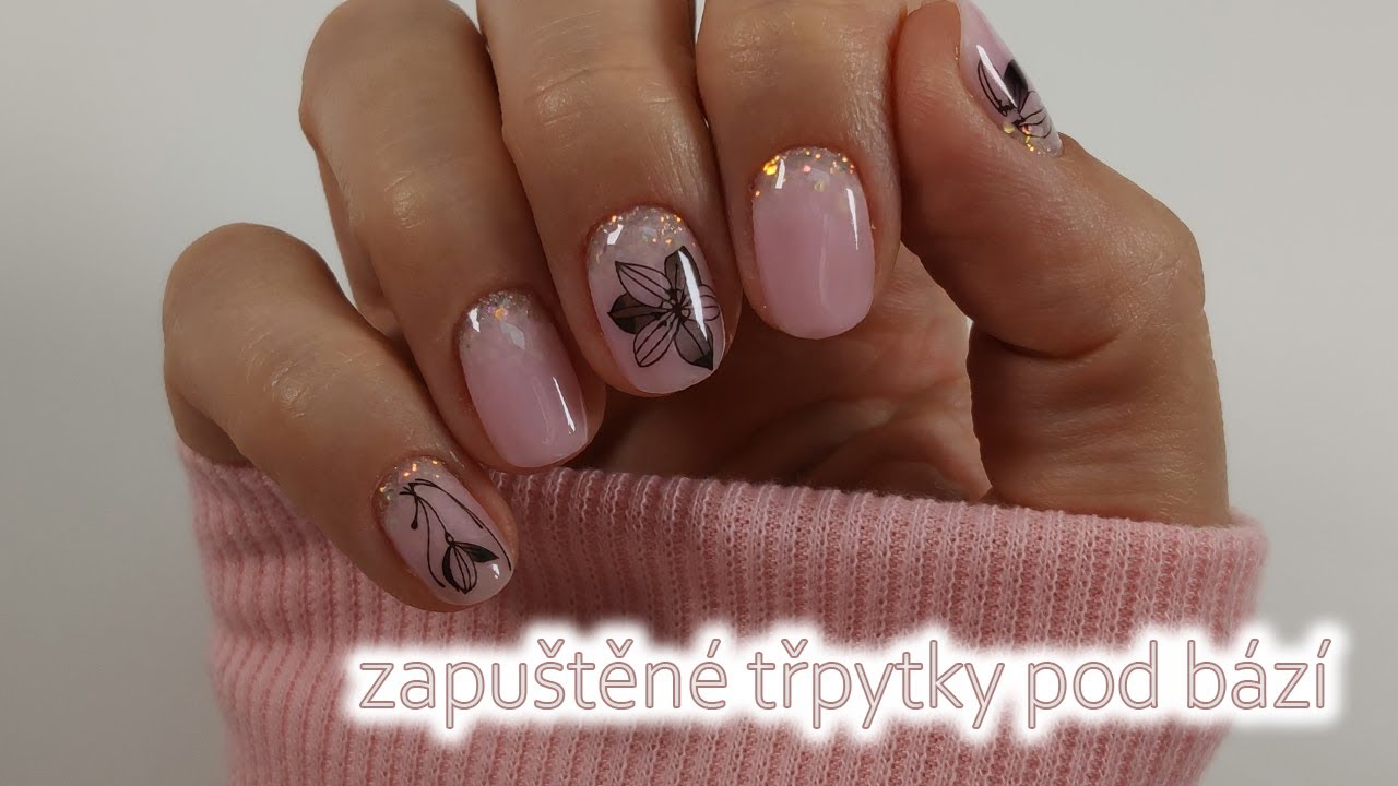 Zapuštěné třpytky pod bází | unicorn design || #NailArtAlexandra 💅