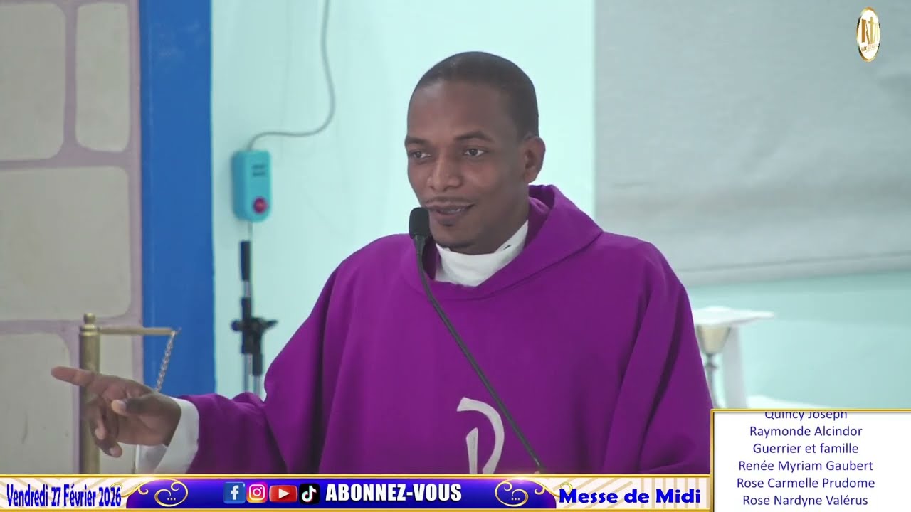 1ère Semaine de Carême  - Messe de Midi | Vendredi 27 Février 2026