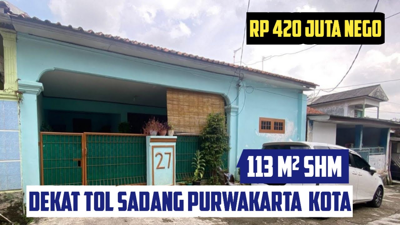 Dijual Murah Rumah 113 m2 di Kota Purwakarta 5 menit dari Gerbang Tol Sadang Dekat Jalan Raya