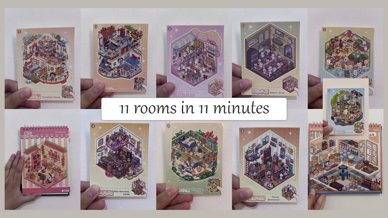 [Timelapse] 11 Tiny Rooms in 11 Minutes | Miniature DIY Compilation