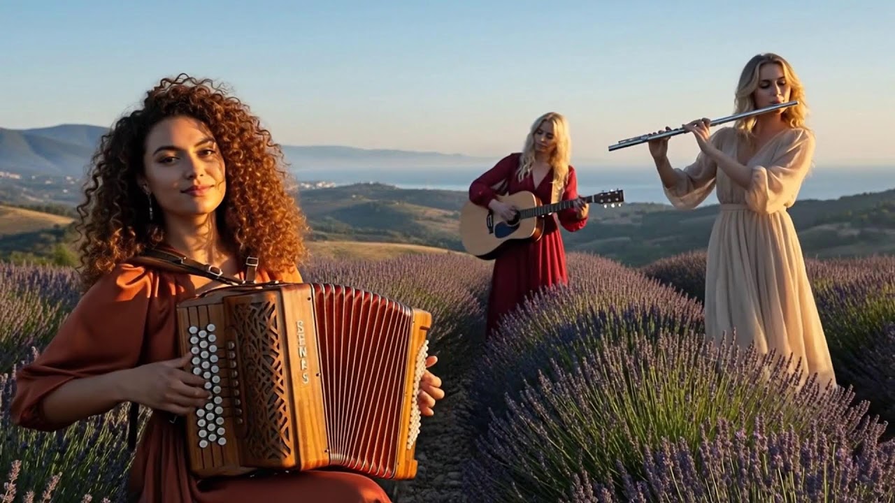 A Riviera Evening in Gold | Cinematic Flamenco Guitar, Sax, Accordion & Flute