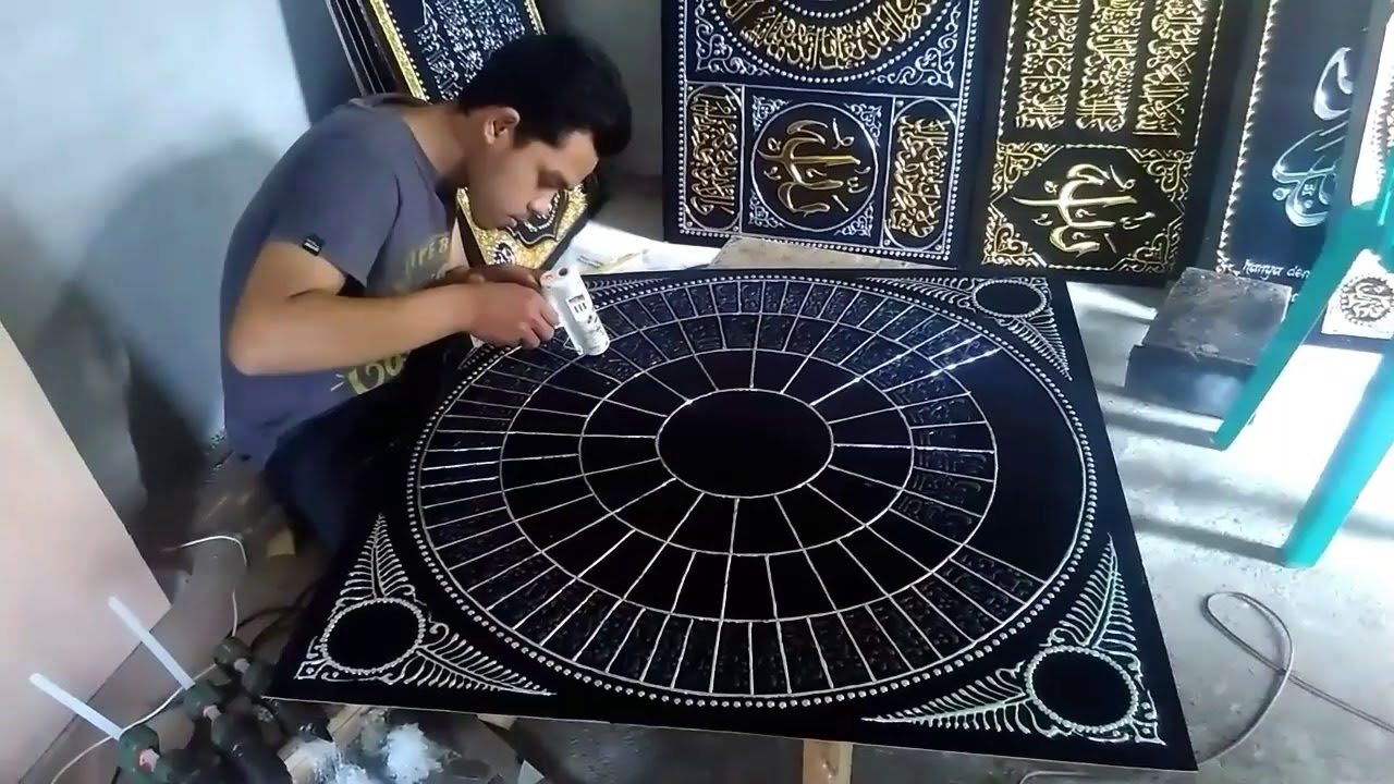 Proses pembuatan kaligrafi di BAROKAH KALIGRAFI(part3)
