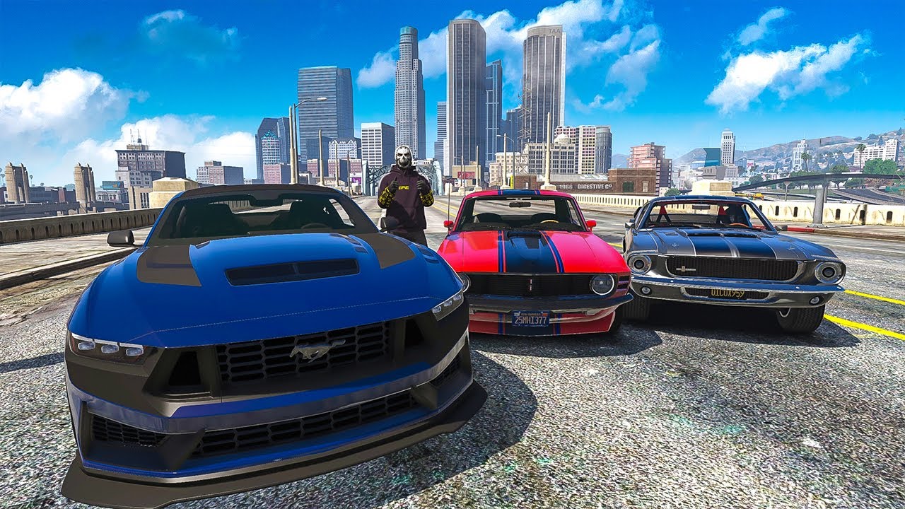 Mustang Gang Trolling Cops in GTA 5 RP