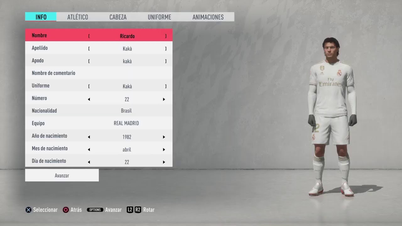 Como hacer a kaká en Fifa20