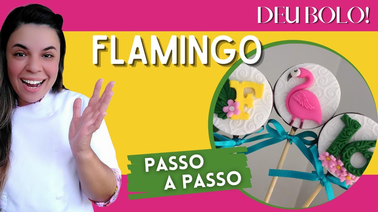 |Deu Bolo!| Tutorial - Flamingo em Pasta Americana