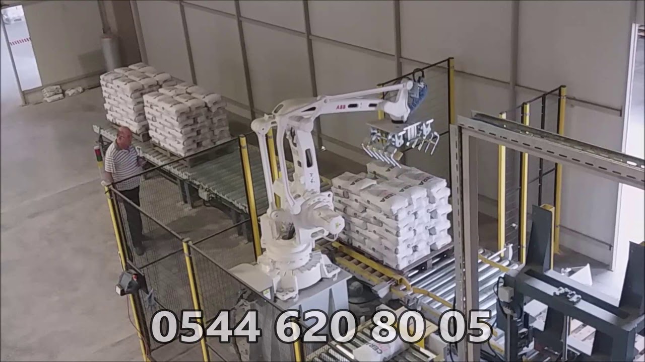 YAPI KİMYASALLARI ROBOTLU PALETLEME OTOMATİK PALET VERME MAKİNESİ &ndash; TARA ROBOTİK OTOMASYON