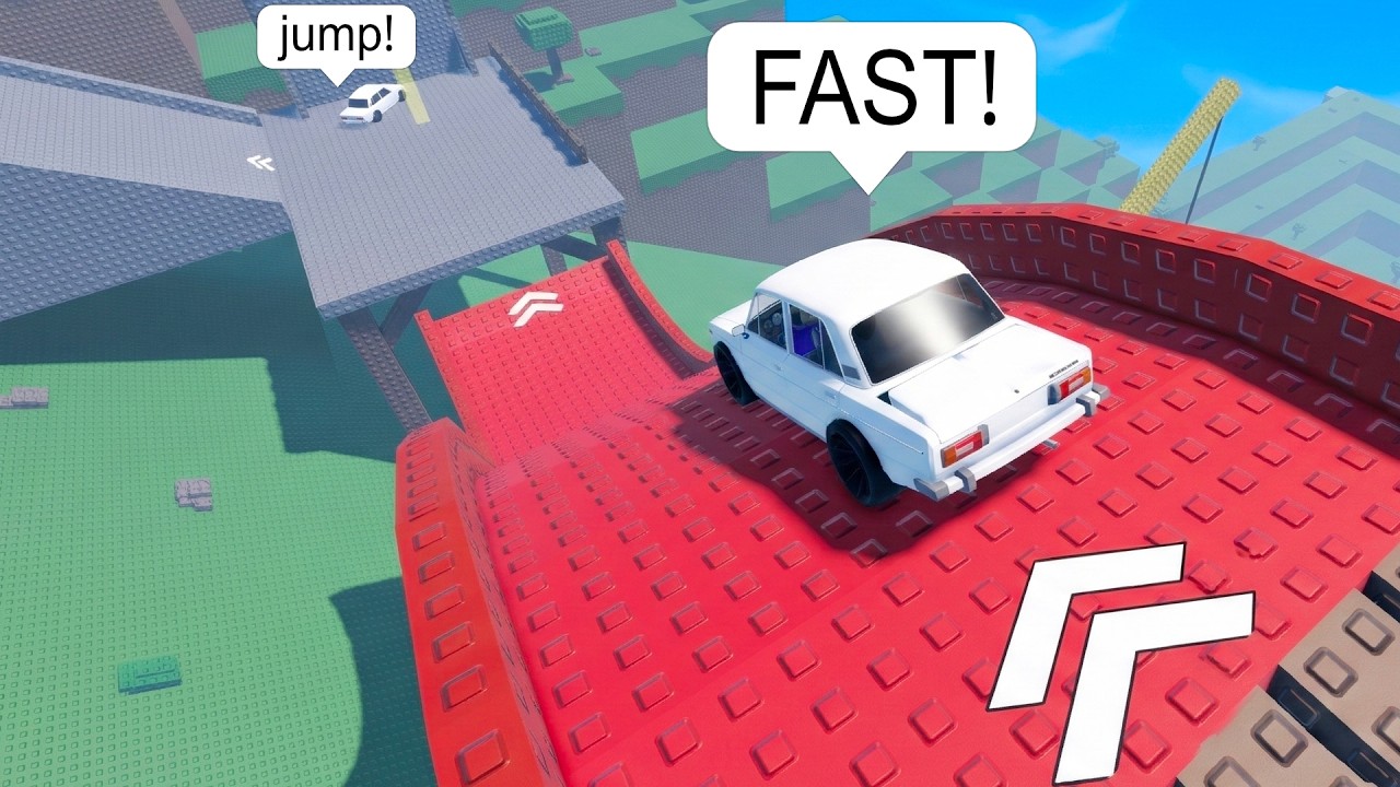 I Drive on a Roblox Ramp BUT My Car Is TOO SLOW (stuck!)