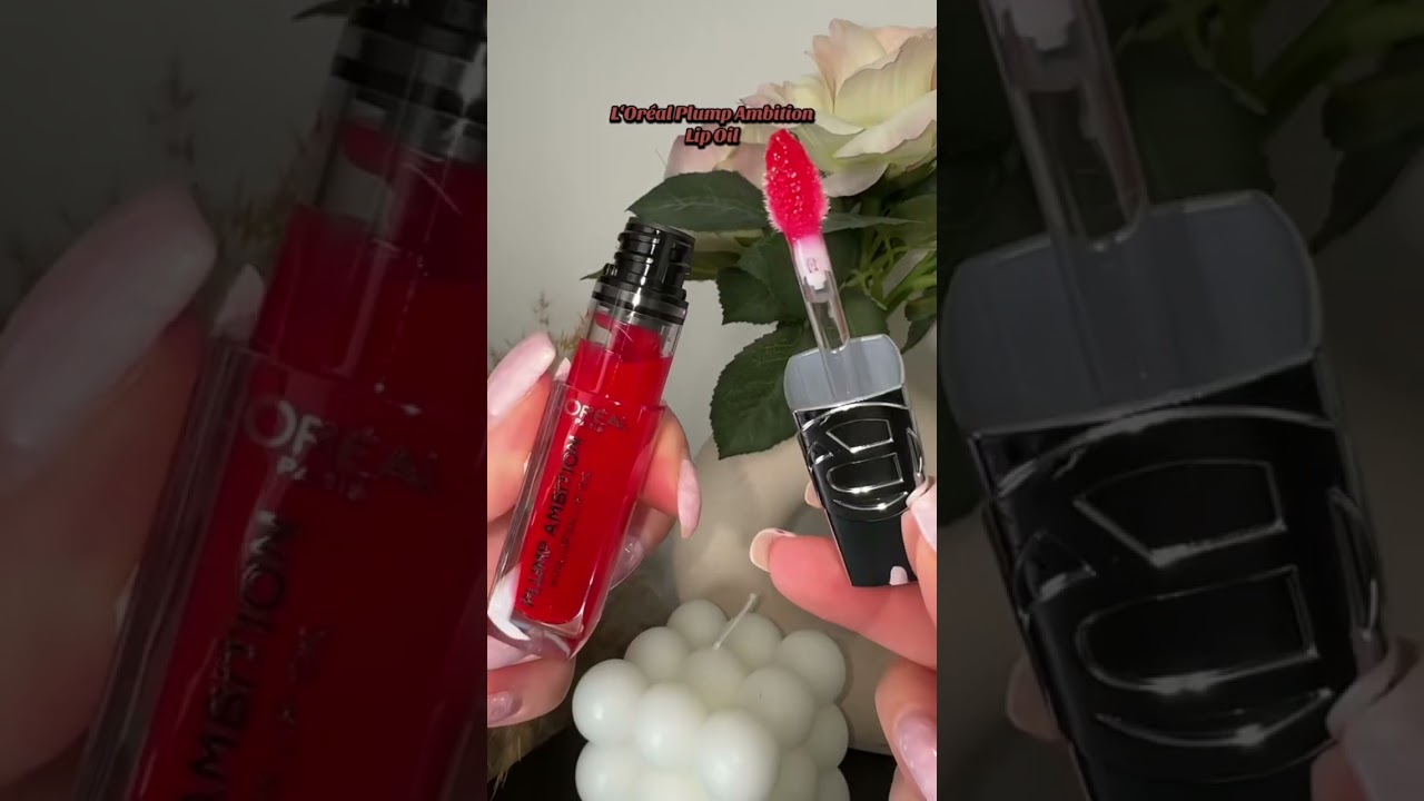 L&lsquo;Oreal Plump Ambition Lip Oil✨#loreal #lipgloss #lipoil #redlipstick #drogerieneuheiten #dm