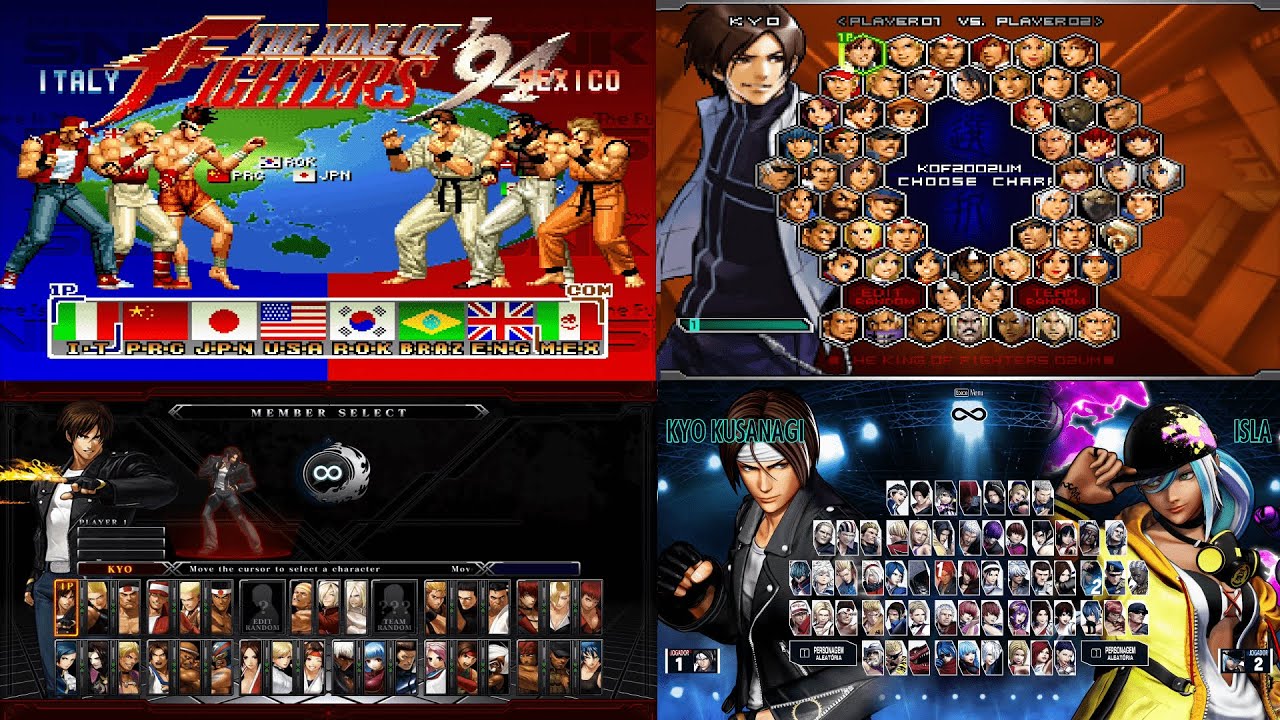 The King Of Fighters/KOF: Evolution of Select Screen(Final Versions)
