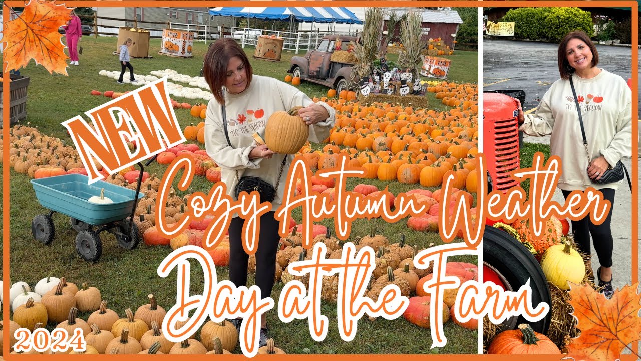 🍂Cozy Autumn Festive Day At The Farm 🍁| Pumpkins, Decor & Fall Sweet Treats🎃