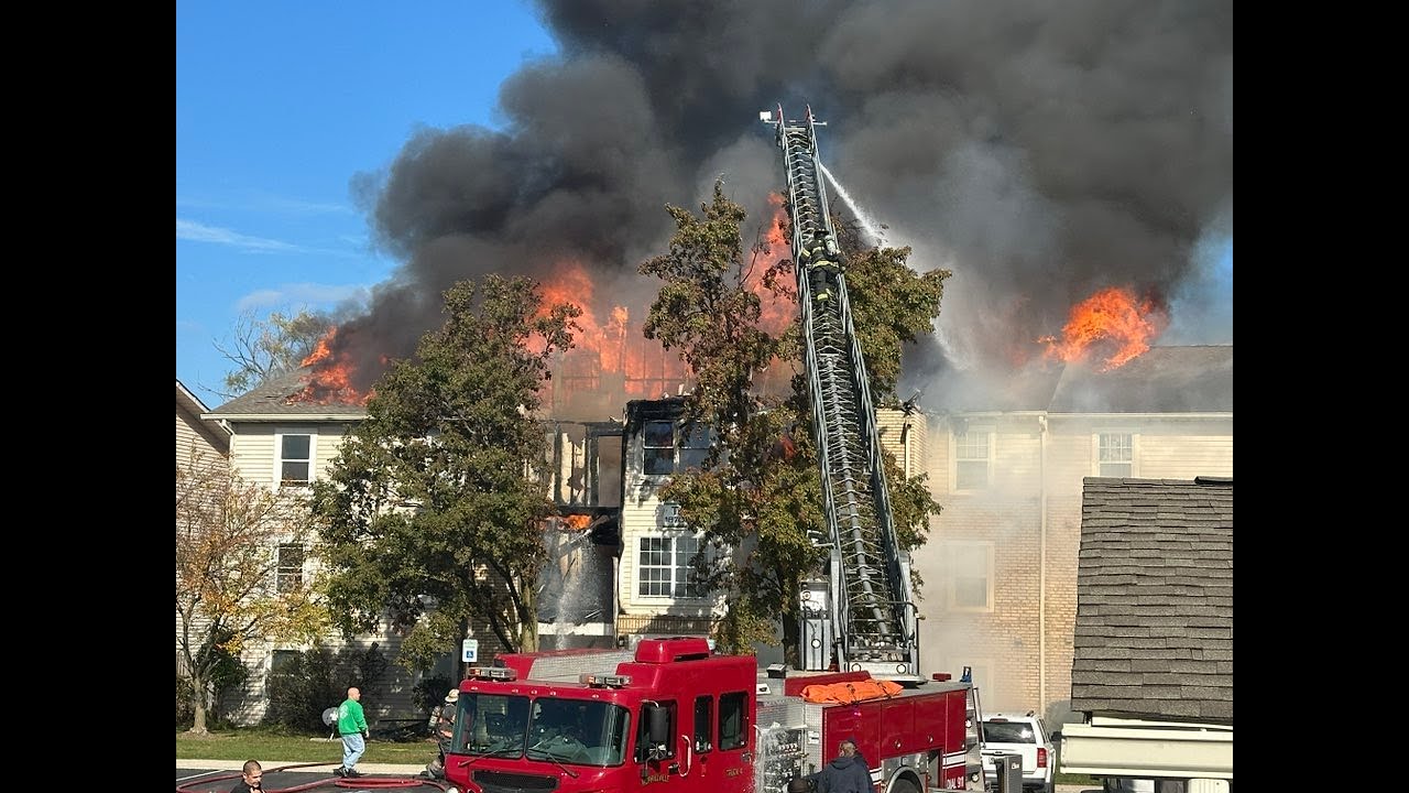 Massive Fire at Evergreen Luxury Apartments in Merrillville