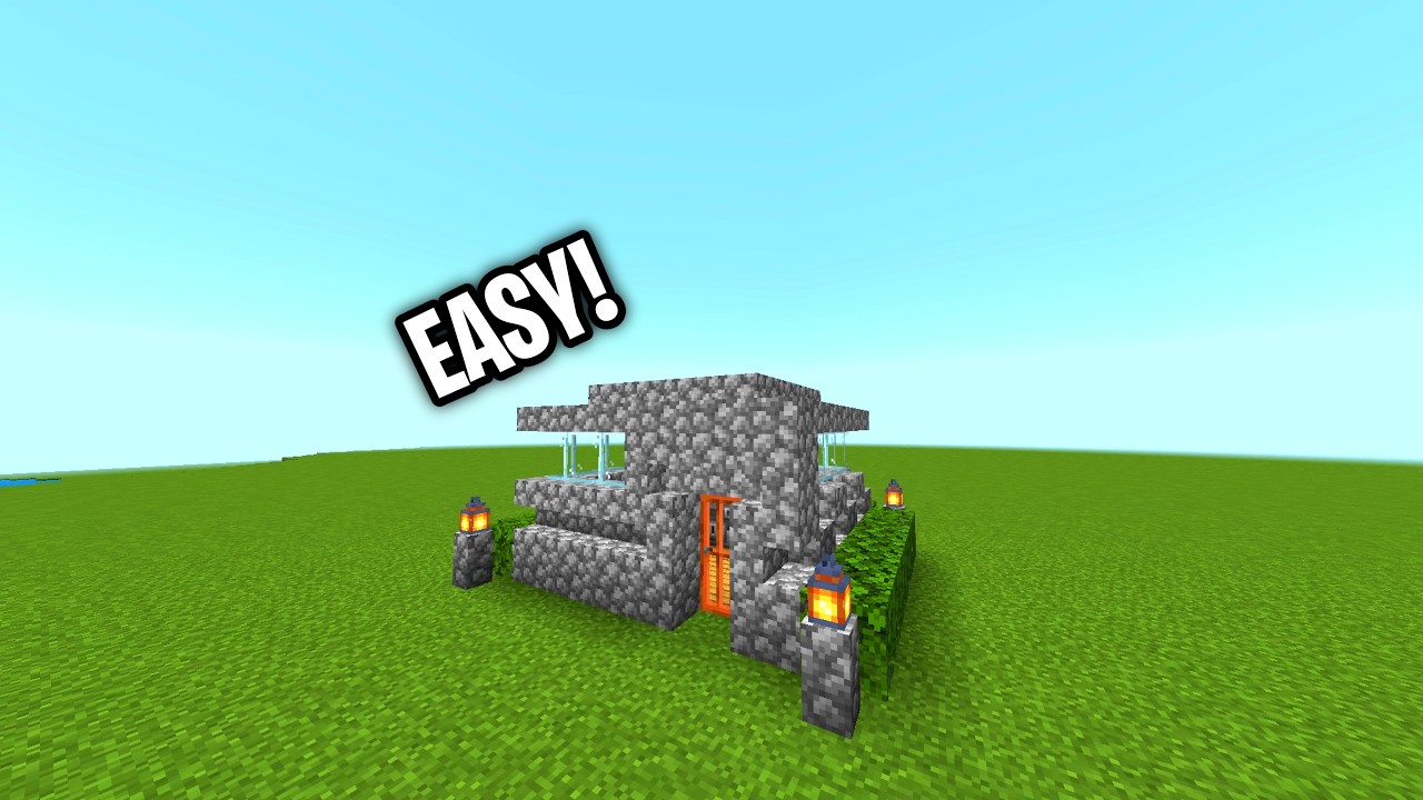 Minecraft Stone Starter House Tutorial!