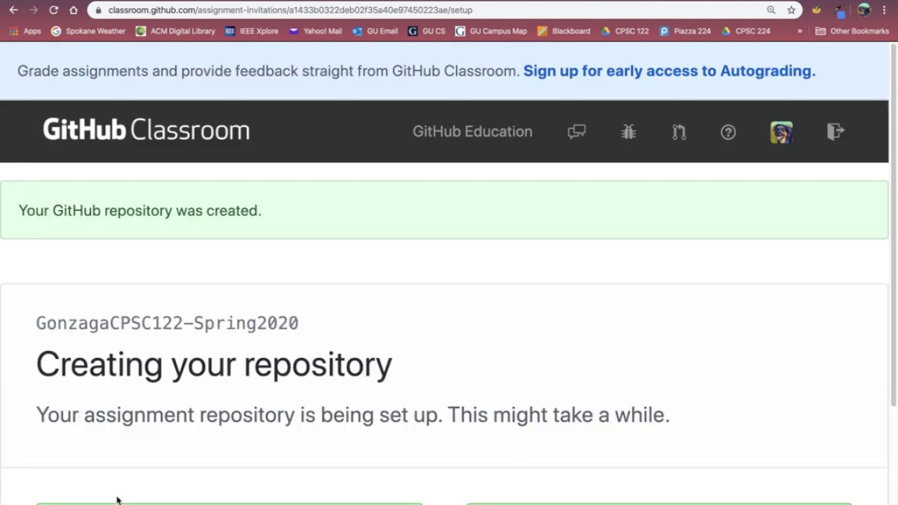 Как отправить задание в Github Classroom (изначально пустой репозиторий)