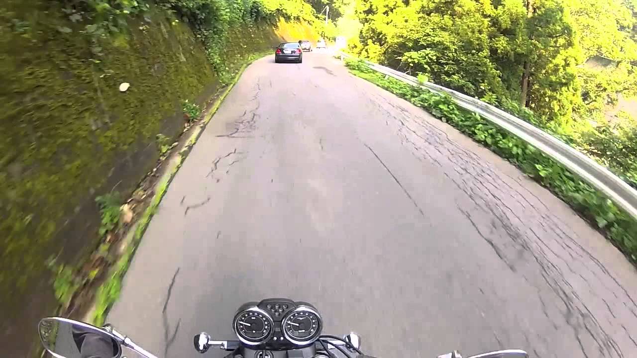 MOTO GUZZI V7 CLASSIC GoPro on the helmet 国道360号線