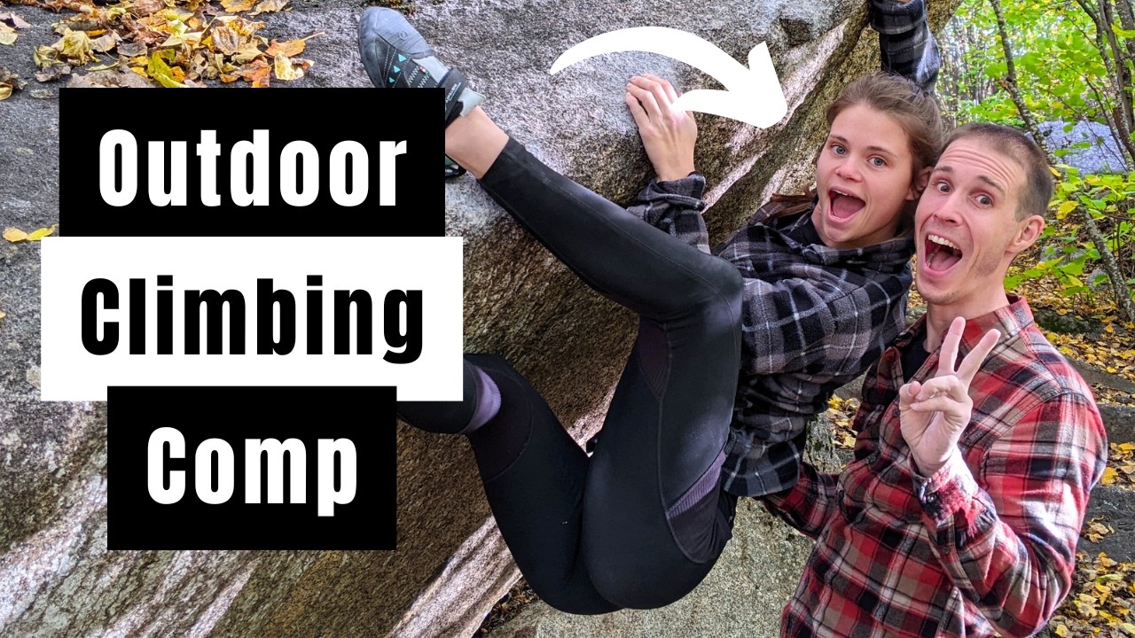 We went to the COOLEST outdoor bouldering competition (Climbing in France)