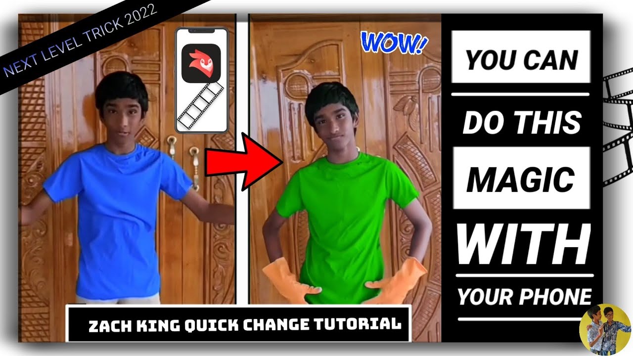ZACH KING SHIRT CHANGING TRICK |Next level trick 2022| Videoleap tutorial