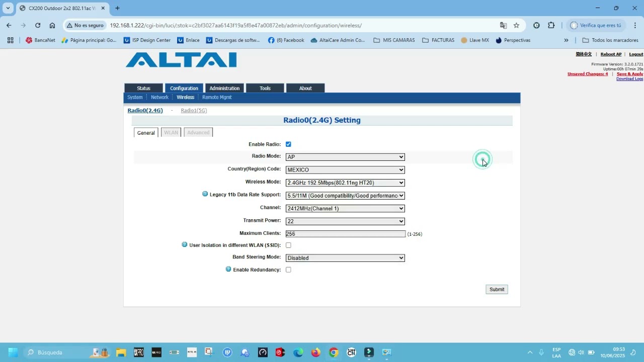 CONFIGURACION CX200 ALTAI PARA VENTAS DE FICHAS DE INTERNET