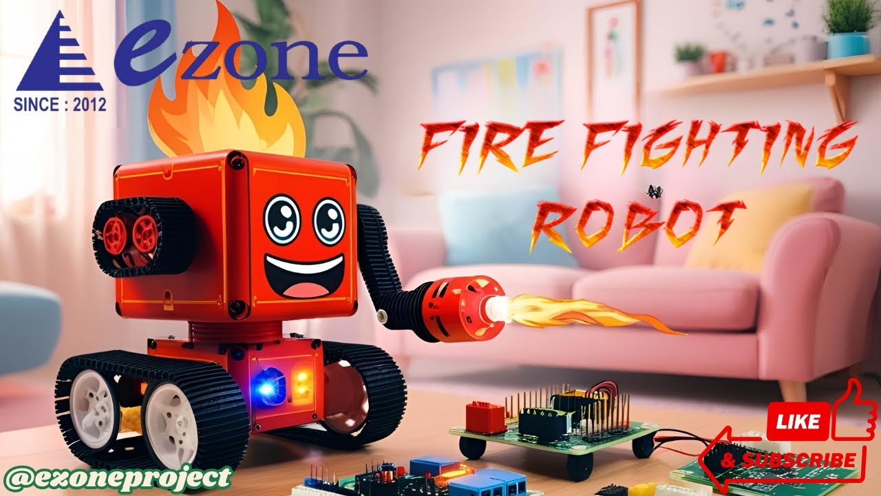 Robotic Fire Hazard Mitigation System | IEEE Robotics & IoT Final Year Project &ndash; Ezone Trichy