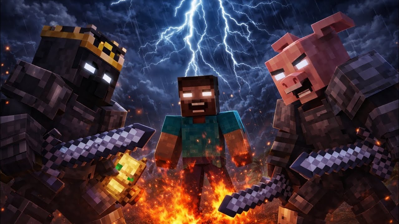 AN EPIC FIGHT BETWEEN US AND HEROBRINE