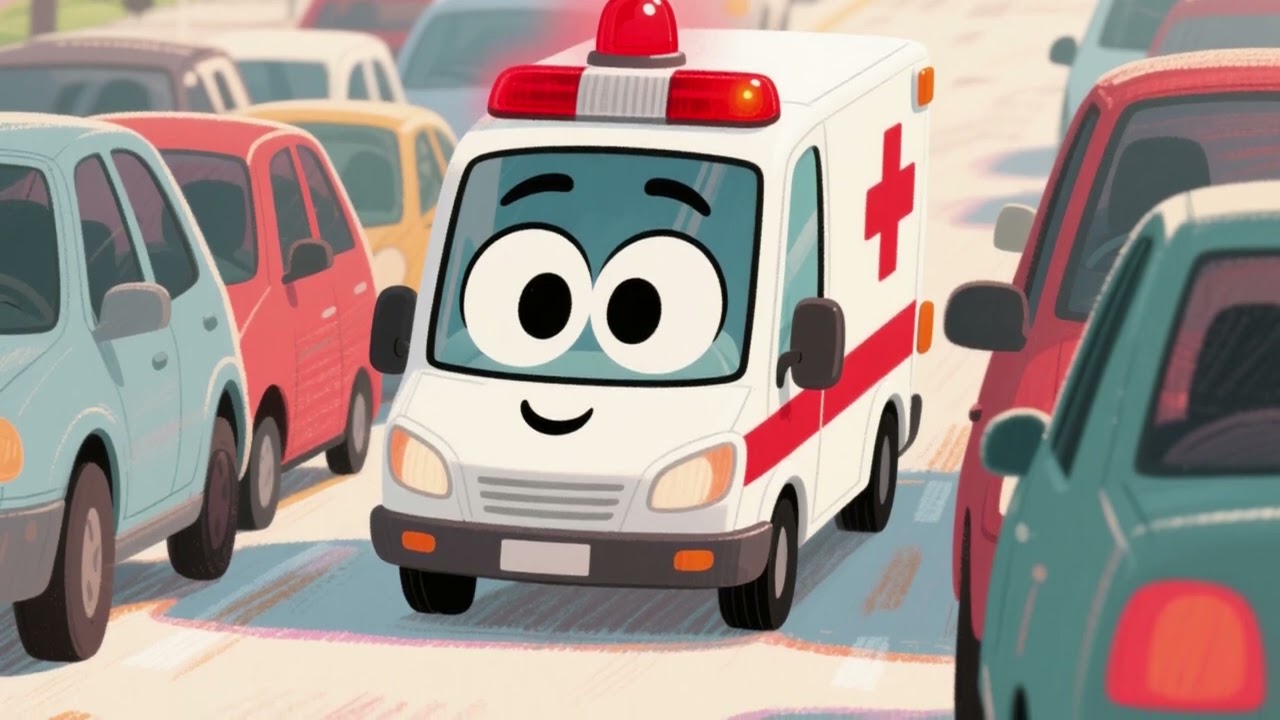 Pin Pon ! La Chanson de l'Ambulance et la Police | Comptine Véhicules d'Urgence