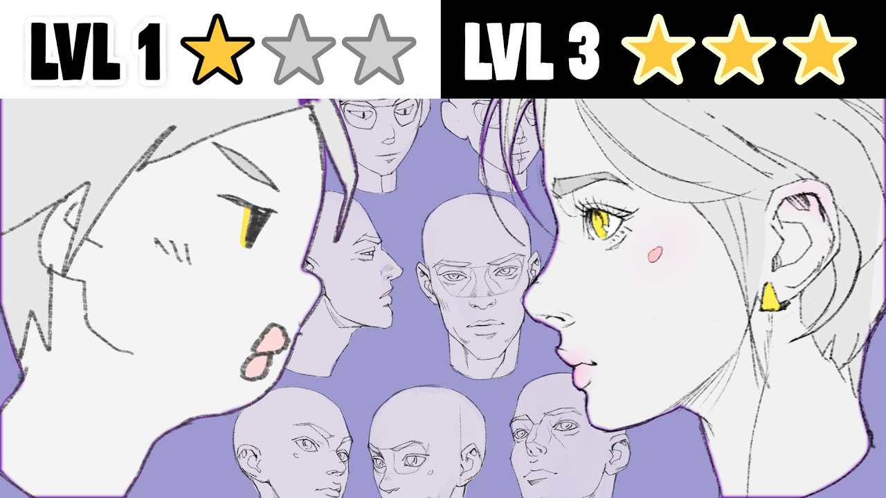 🤡 HOW TO DRAW FACES LIKE A PRO (level 1-3)