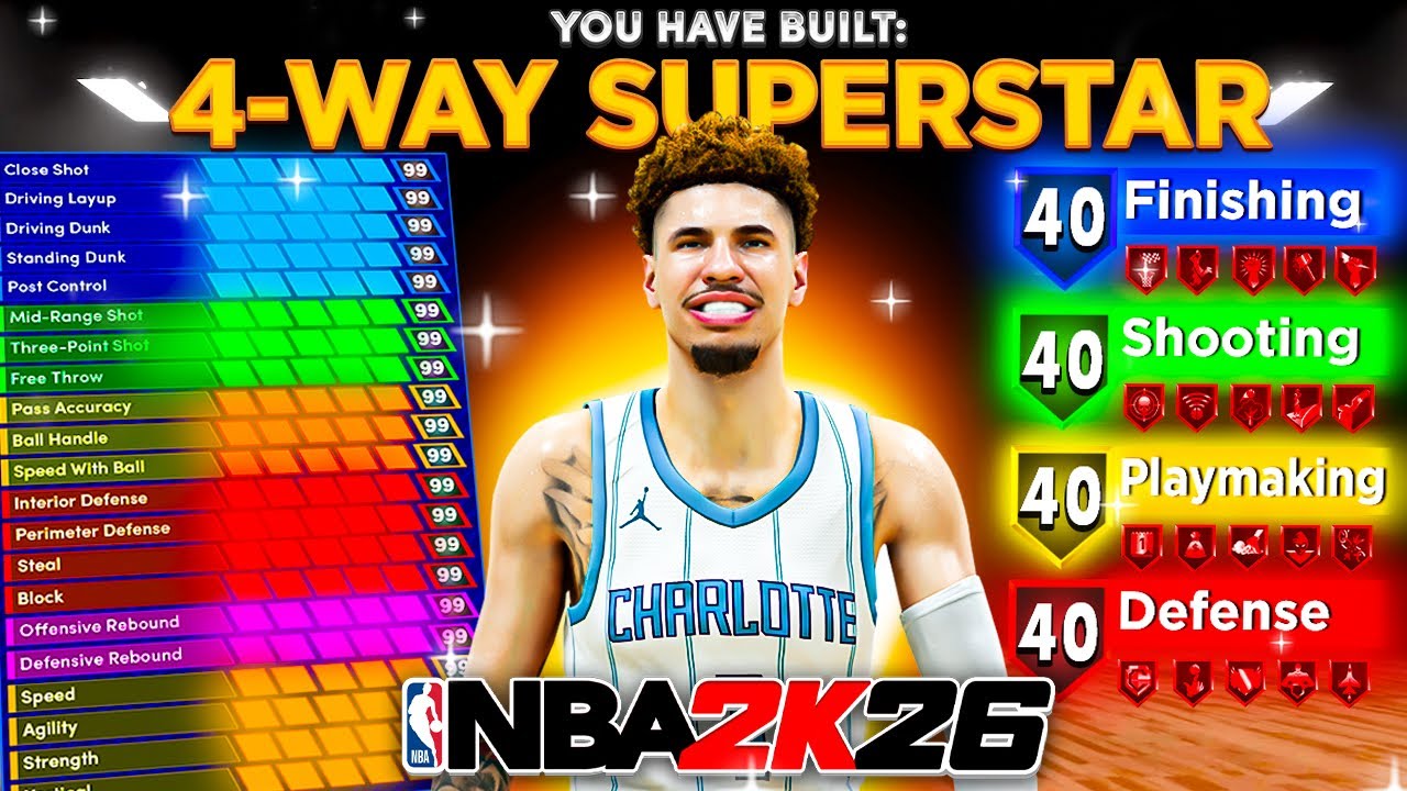 ЭТА *НОВАЯ* КОМПЛЕКТАЦИЯ МЯЧА 6'7 LAMELO ПРОРЫВНАЯ В NBA 2K26! ЛУЧШАЯ КОМПЛЕКТАЦИЯ РАЗЫГИВАЮЩЕГО ...