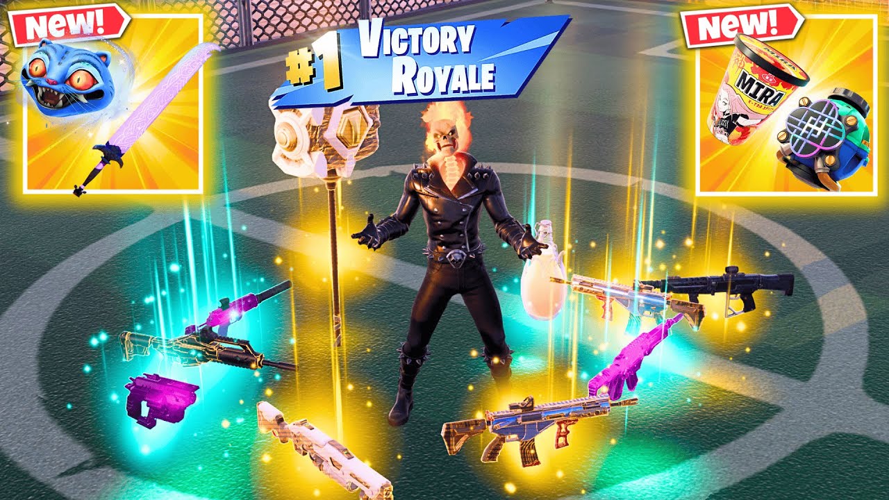 ALL MYTHIC AND EXOTIC GUNS IN FORTNITE (NEW! Fortnite Chapter 6 Season 4)