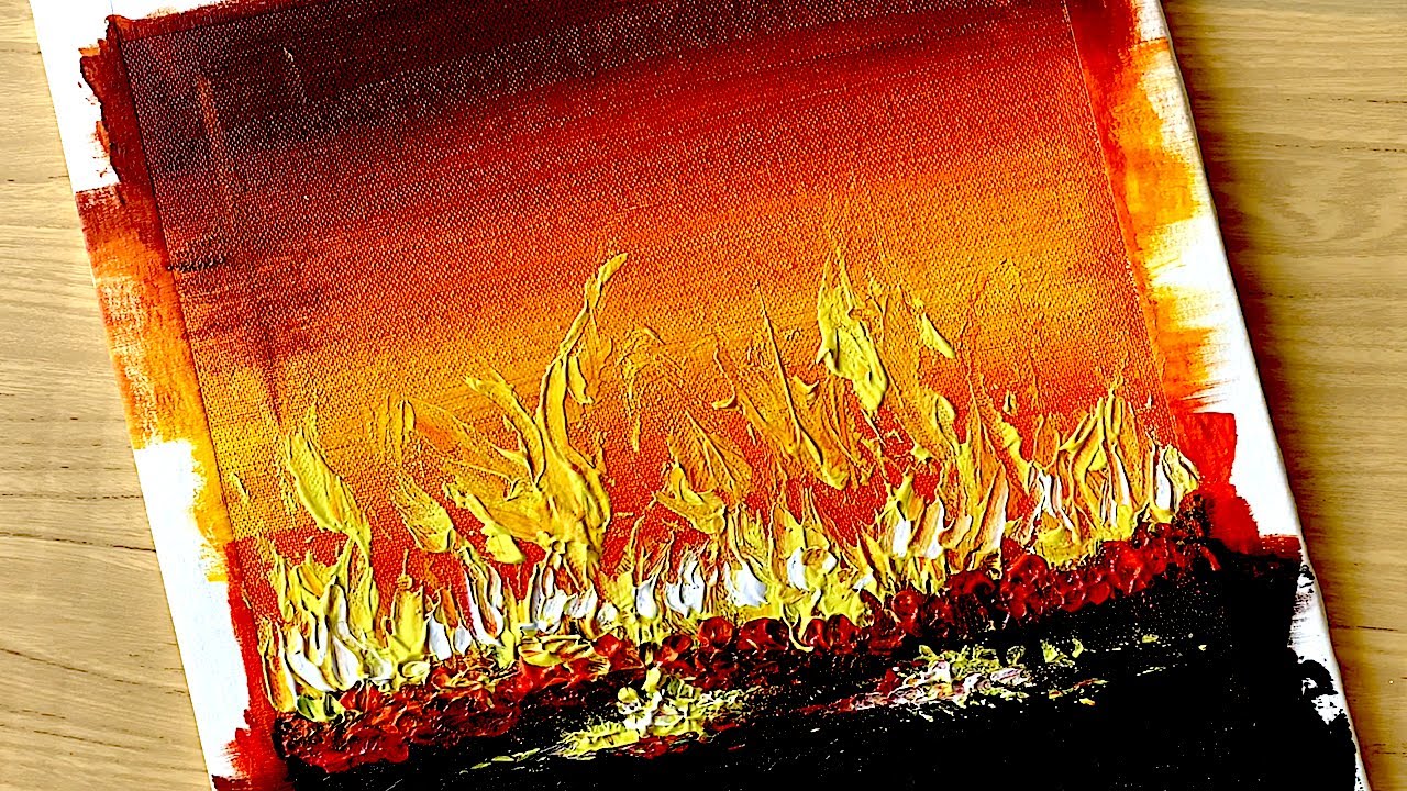 Forest Fire | Acrylic Painting | Climate Change | Daily Art 11