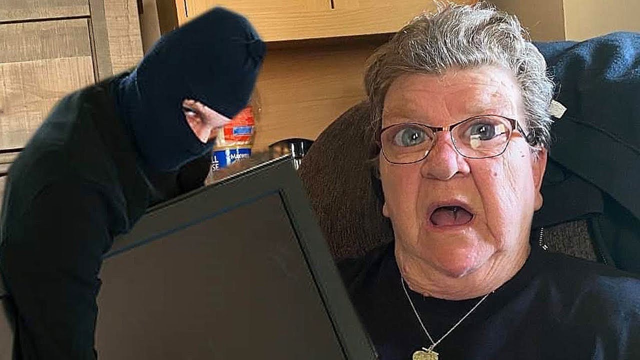 STOLEN TV PRANK ON GRANDMA!
