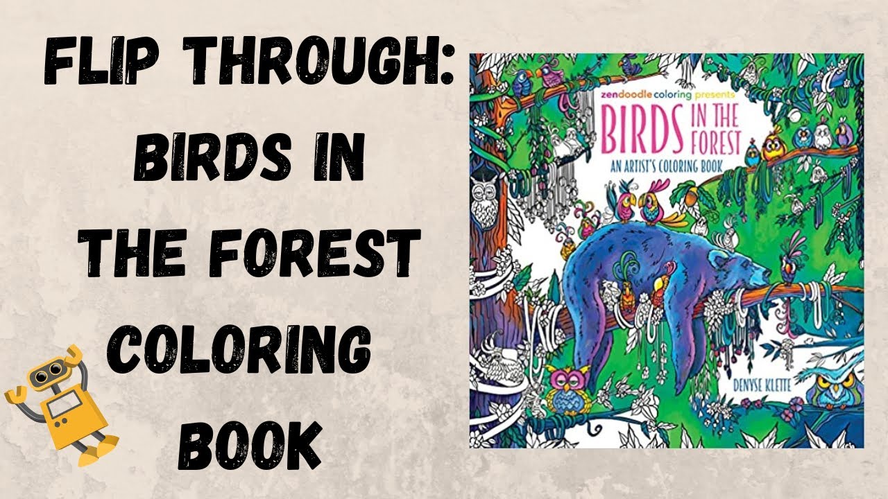 Birds in the Forest Coloring Book Flip Through / Illustrated by Denyse Klette
