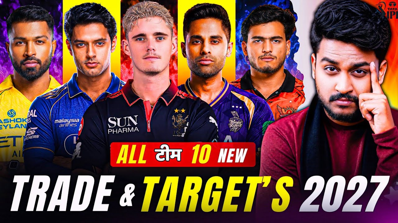 IPL 2027 10 Biggest TRADE & HIGH Demand Players LIST / RCB, CSK, MI, SRH, KKR, GT, DC, RR, PBKS, LSG