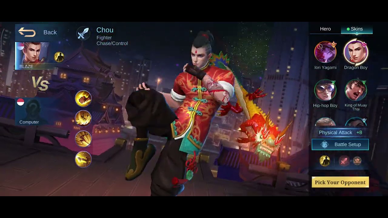 Trying Chou's KOF skin ( Iori Yamami) #MLBBGoldenMonth #MLBBCreator