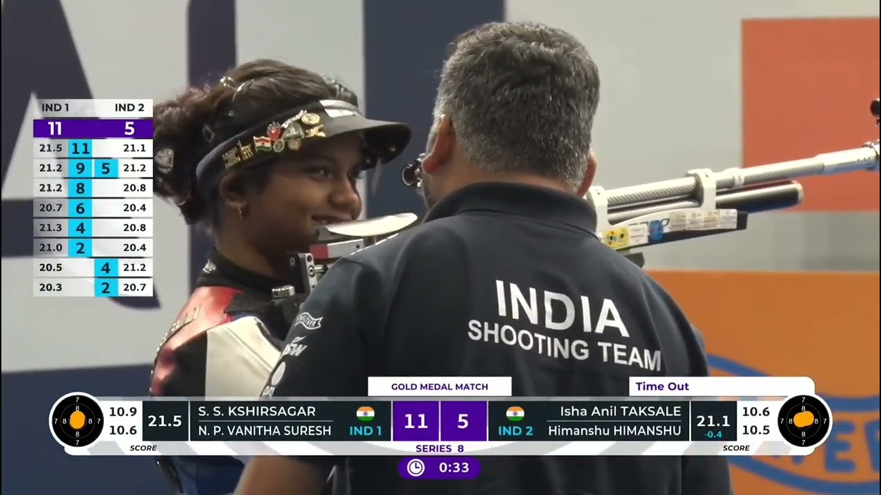 ISSF WC Air Rifle Mixed Event match  @issfchannel  @jadhavdikshant21  