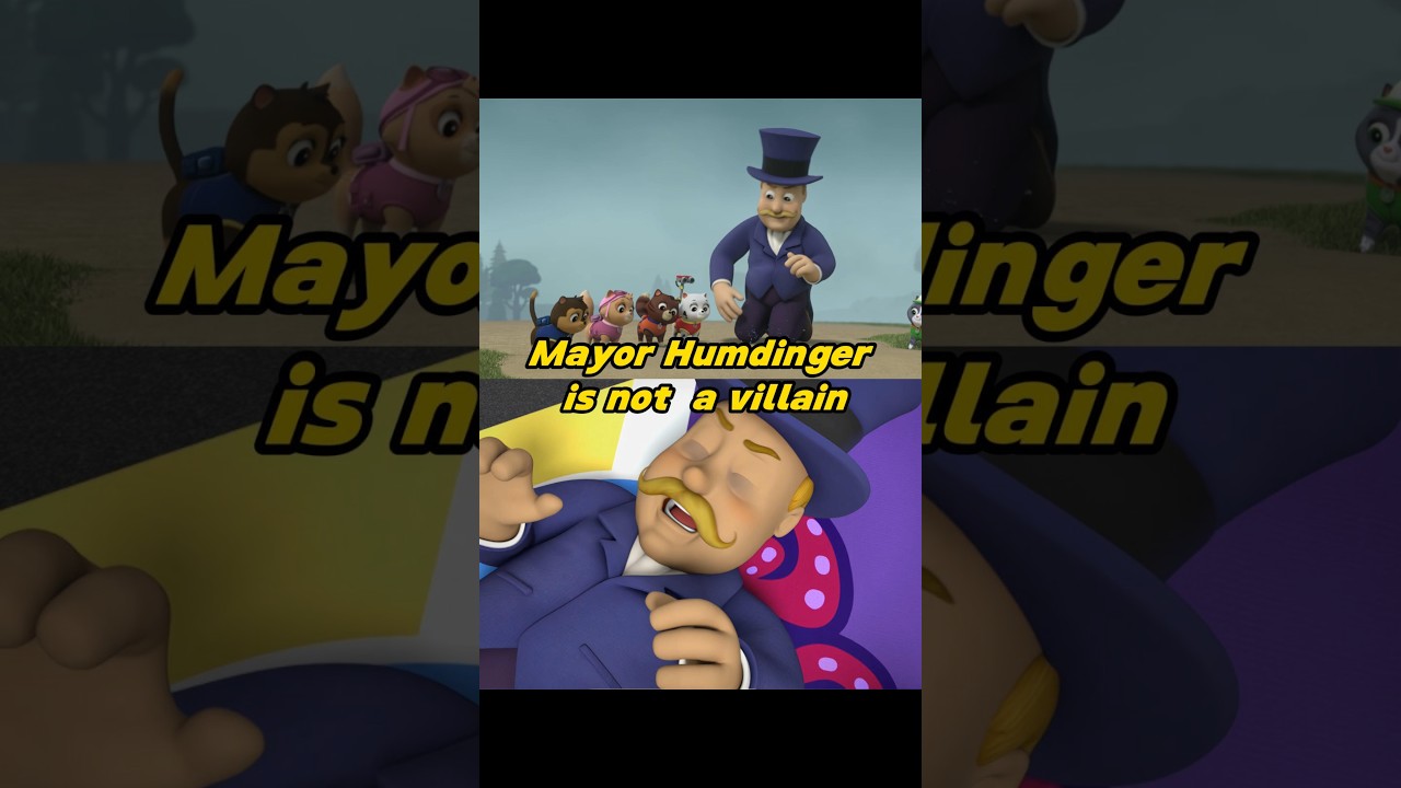 Mayor Humdinger is not actually a villain in PAW Patrol. #pawpatrol #cartoon #animation
