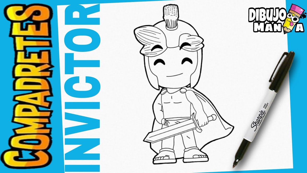 COMO DIBUJAR A INVICTOR DE LOS COMPAS | FÁCIL | how to draw invictor
