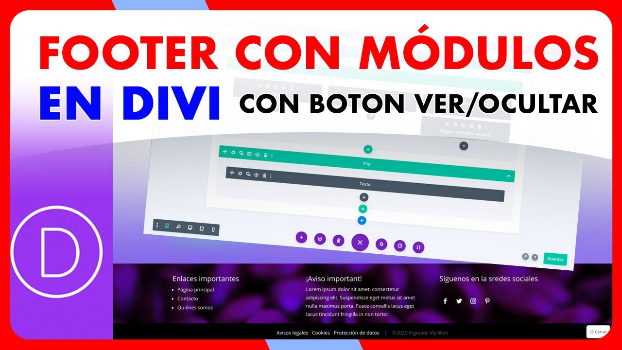 Cómo crear un FOOTER con módulos con el nuevo «Generador de Temas» de DIVI 4
