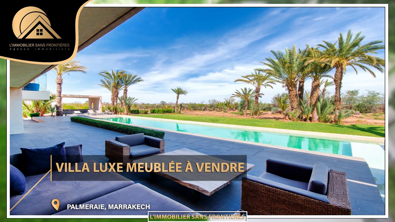 Villa luxe meublée à vendre, Palmeraie Marrakech