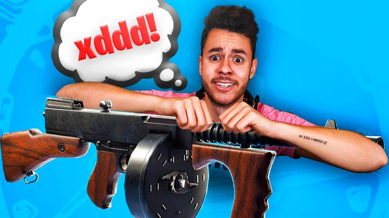 MI PRIMERA PARTIDA con el *NUEVO* SUBFUSIL DE TAMBOR en Fortnite... xdddd!