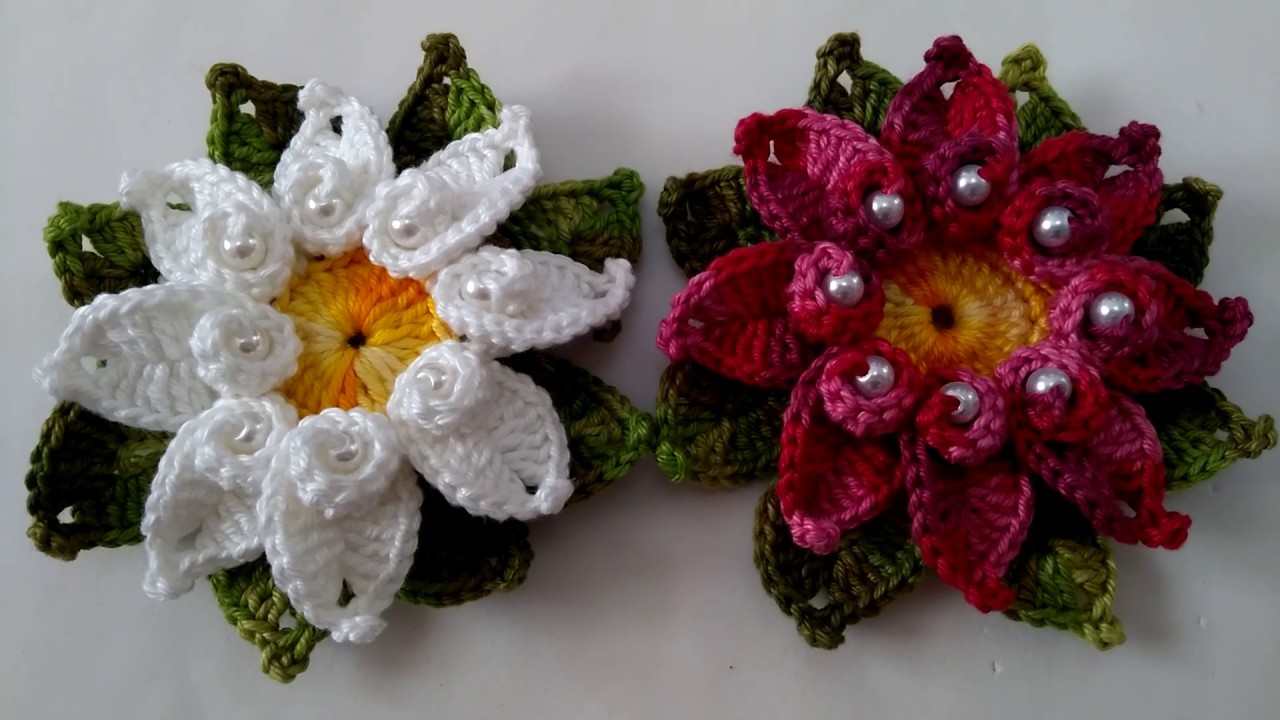Flor Princesinha em crochê com Maria José.
