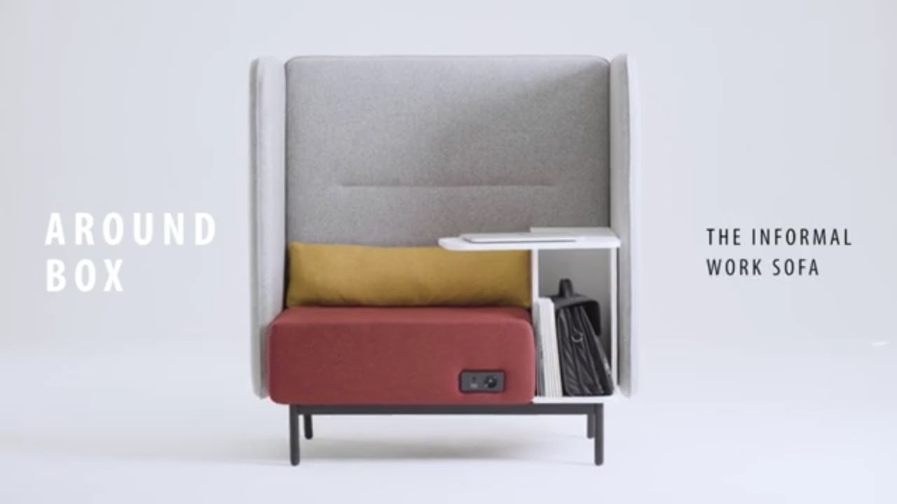 Sofa lounge workstation with tablet | Around Box by Leyform