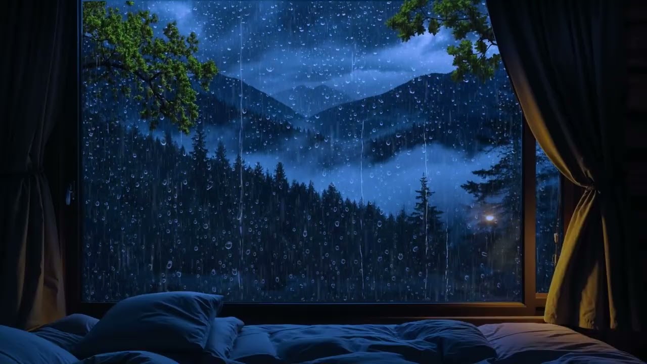 🌧️ Ultimate Rain Sounds for Deep Sleep  | Cozy Cabin Rain & Thunder | 3 Hours of Pure Relaxation