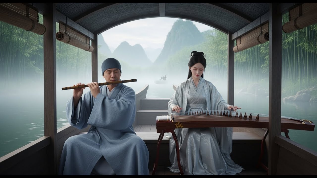 竹林细雨润禅心，笛古筝声引导一小时宁静冥想之旅