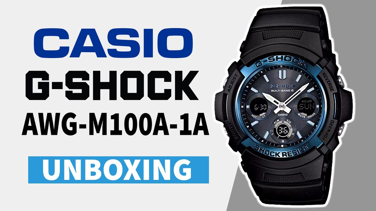 CASIO G-SHOCK AWG-M100A-1A Unboxing