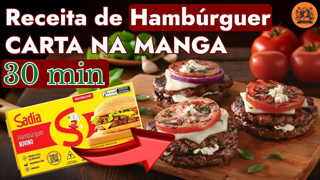 🍔🍅 Como fazer HAMBURGUER com MOLHO DE TOMATE DE VERDADE EM 30 MINUTOS - NÃO DECEPCIONE AS VISITAS!