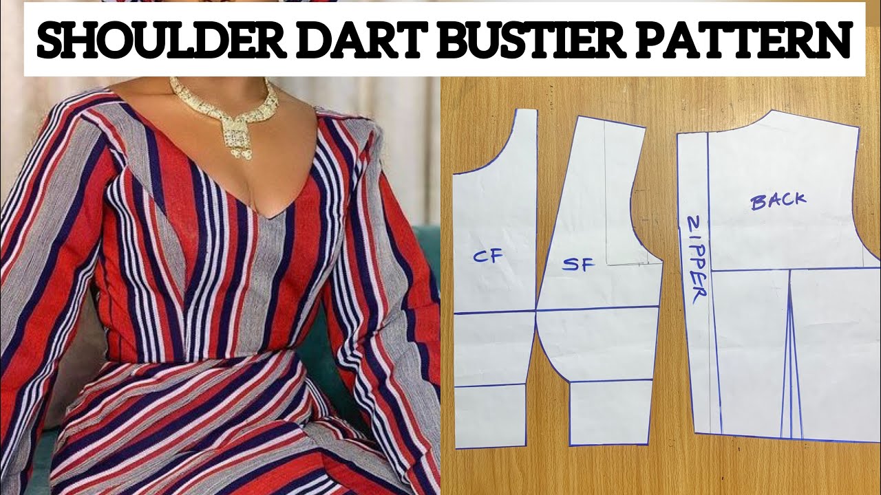 How to Draft a Perfect Shoulder Dart Bustier | Beginners guide