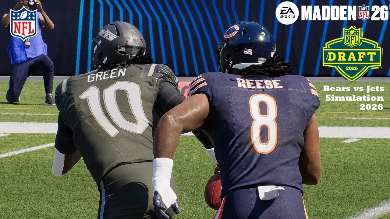 Madden 26 Caleb Williams Bears vs Taylen Green New York Jets Sim NFL DRAFT EARLY 2026 Game Play