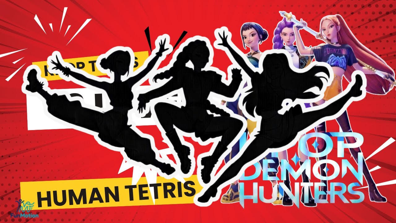 💥 K-POP DEMON HUNTER: Human Tetris Challenge! 💜 ⚔️ High Energy Dance Workout & Survival Game!