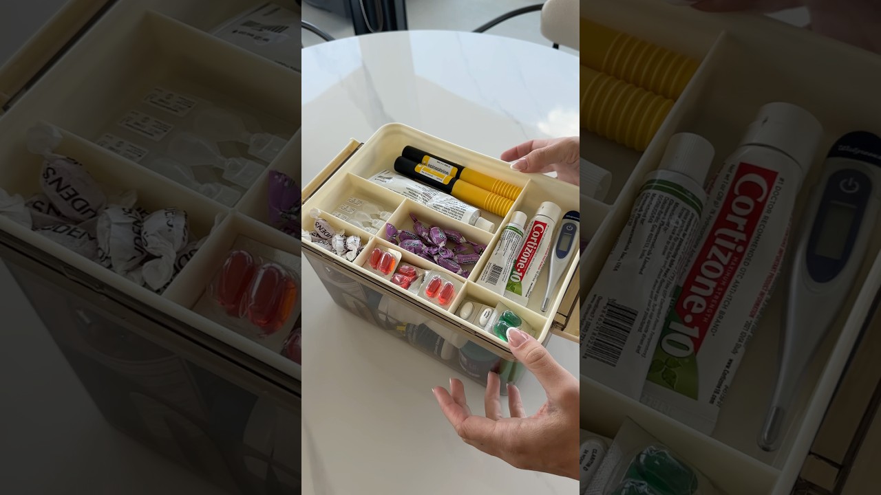 *ASMR* MEDICINE BIN RESTOCK! #asmr #restock #home #medicine #medicines #storage #homestorage
